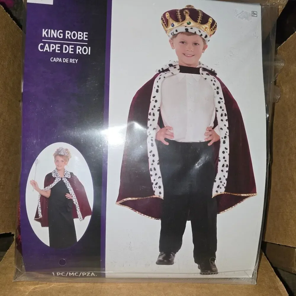 Unisex Kids' King Cape costume (Cape Only)